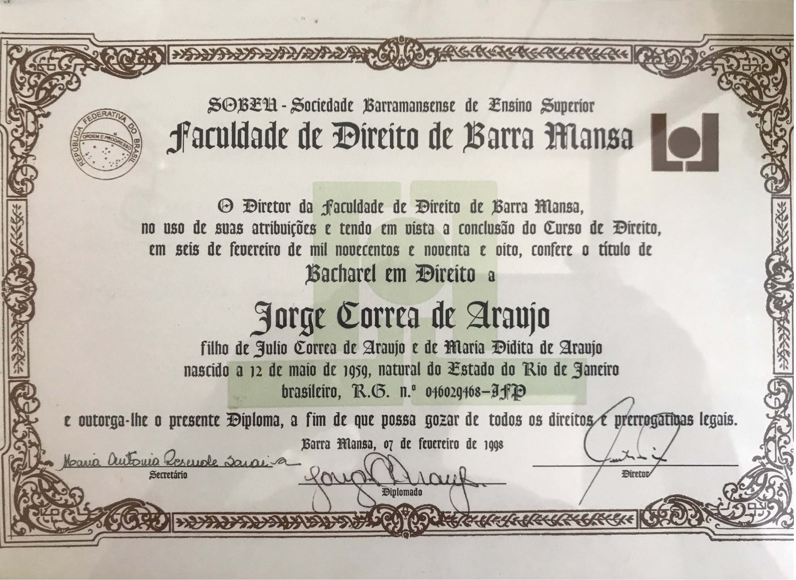 Diploma de Direitto