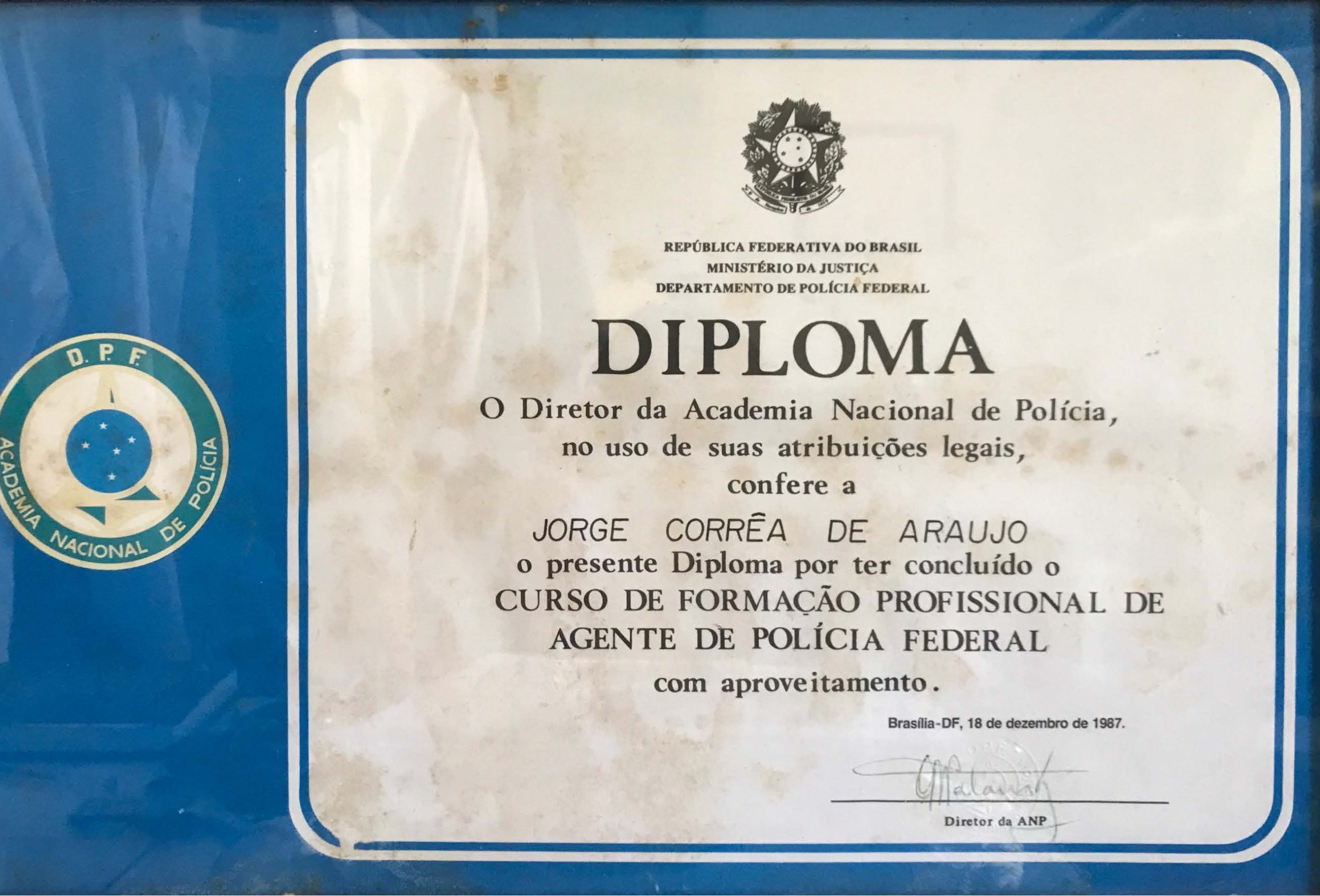 Diploma da Polícia Federal